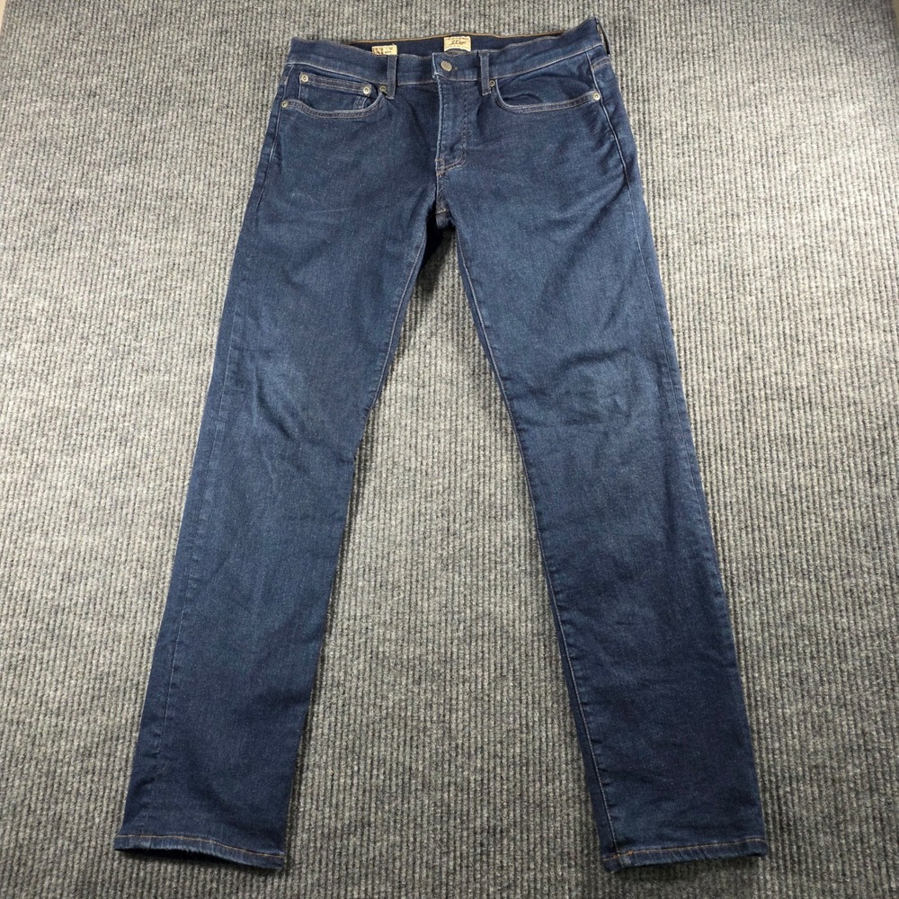 J.Crew 484 Slim Fit Stretch Jeans Mens 32x32 Dark Wash Denim Tapered Leg